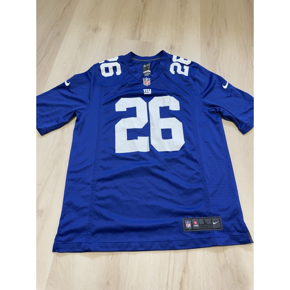New York Giants Saquon Barkley Nike NFL On Field Jersey Mens Size Large Blue #26